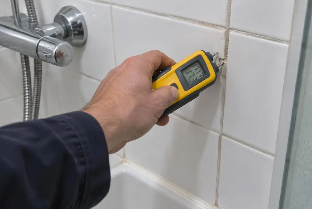 Lekdetectie Zevenaar – vochtmeter op badkamertegels bij de douche